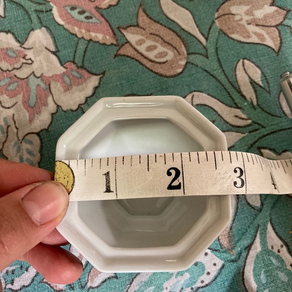 Royale Limoges Blue & White Floral Porcelain Octagon Trinket Dish - Picture 8 of 8